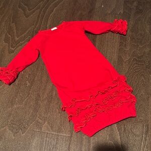 Source Unknown Vibrant Red Ruffle Dress